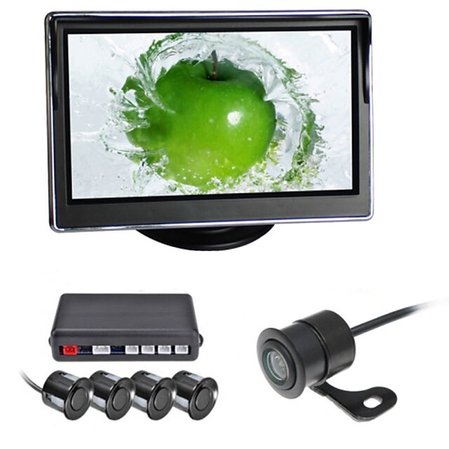  5 inch TFT-LCD 4 pcs Reversing Radar Kit for Car Common LCD