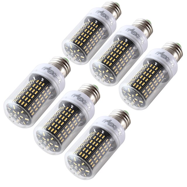  YouOKLight 6 W Ampoules Maïs LED 450-500 lm E26 / E27 T 138 Perles LED SMD 4014 Décorative Blanc Chaud Blanc Froid 110-220 V / 6 pièces