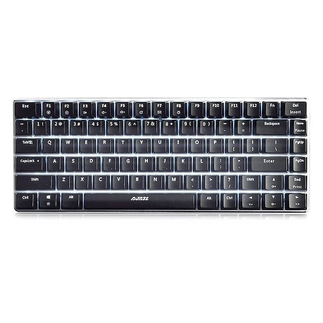  AJAZZ Mit Kabel RGB-Hintergrundbeleuchtung Schwarze Schalter 82 Mechanische Tastatur Hinterleuchtet Programmierbar
