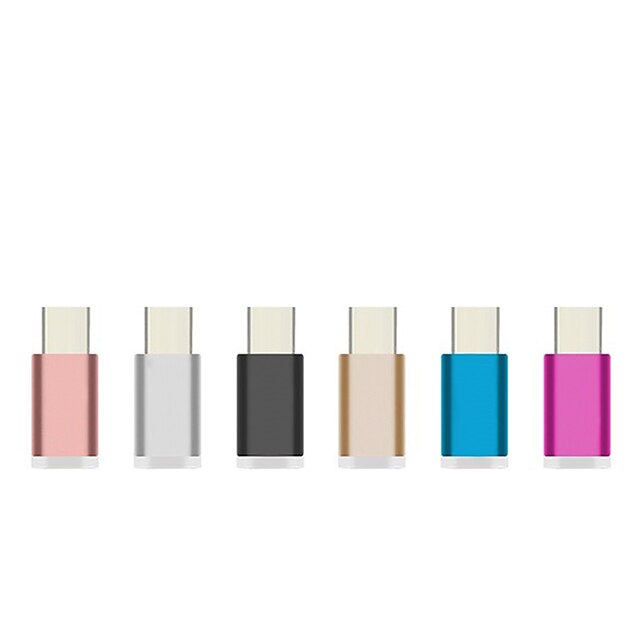  Алюминиевый красочный USB 3.1 Micro USB к адаптеру Type-C Быстрая зарядка Синхронизация данных зарядки для смартфона типа C