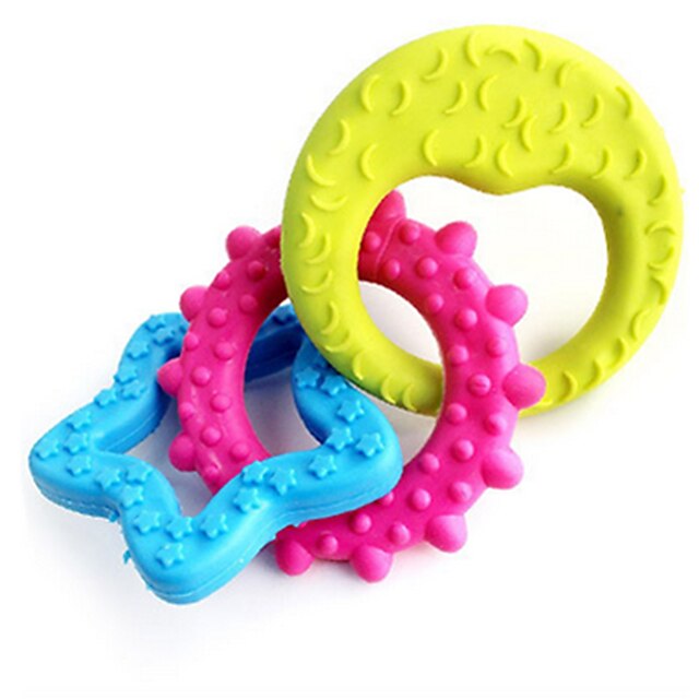  Hundespielzeug Haustierspielsachen Zahnhygienespielzeug Stern Gelb Gummi