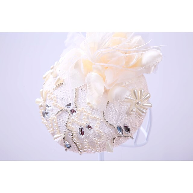  Chiffon / Flax / Imitation Pearl Hats with 1 Wedding / Special Occasion / Outdoor Headpiece