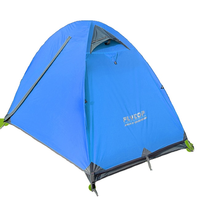 FLYTOP 2 person Tent Outdoor Windproof Rain Waterproof Warm Double Layered Camping Tent >3000 mm for Hiking Camping Traveling
