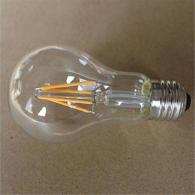  1pc 6 W Lampadine LED a incandescenza 500 lm E26 / E27 A60(A19) 6 Perline LED COB Decorativo Bianco caldo Luce fredda 220-240 V / 1 pezzo / RoHs