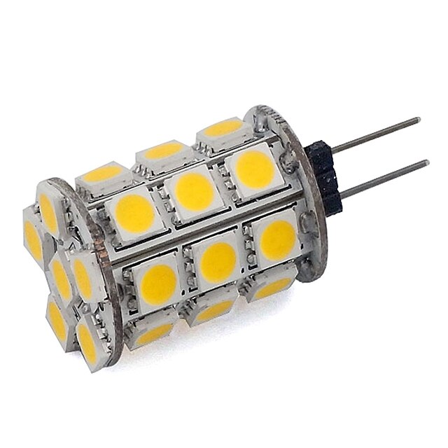  3 W ＬＥＤ２本ピン電球 300 lm G4 24 LEDビーズ SMD 5050 調光可能 装飾用 温白色 クールホワイト 12 V / １個 / RoHs