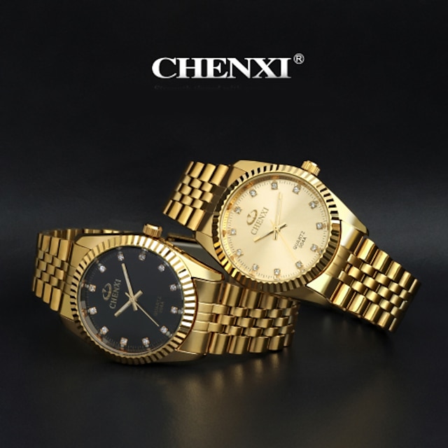  CHENXI® Homens Relógio de Moda Relógio Elegante Relógio de Pulso Quartzo Quartzo Japonês Aço Inoxidável Dourada imitação de diamante Analógico Dourado Preto Prata