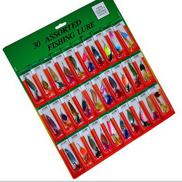30 pcs Hard Bait Fishing Lures Hard Bait Multifunction Sinking Bass