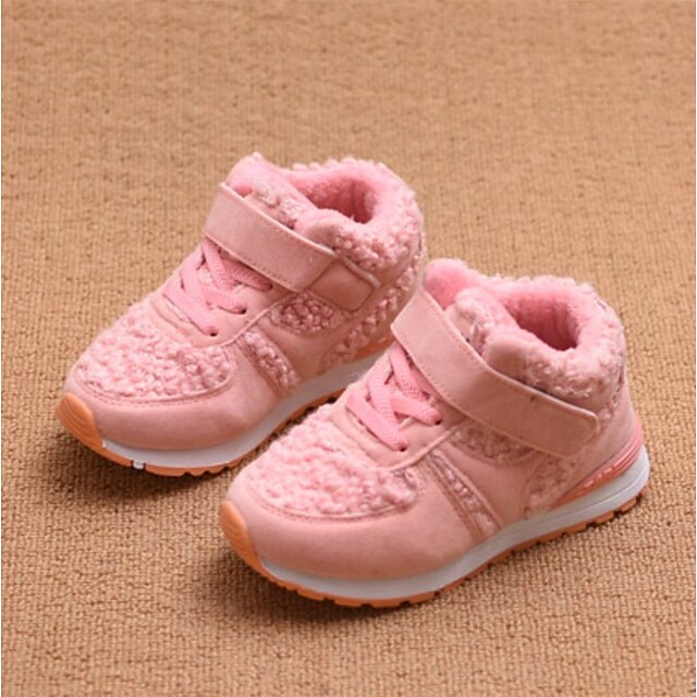  Kids' Girls' Baby Shoes Suede Fall Winter Comfort Sneakers For Casual Beige Gray Pink