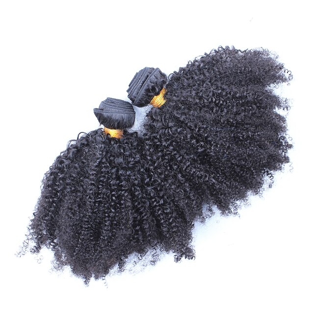  Mongolo Classico Kinky Curly Cappelli veri 300 g Ciocche a onde capelli veri Tessiture capelli umani Estensioni dei capelli umani / 8A / Riccio