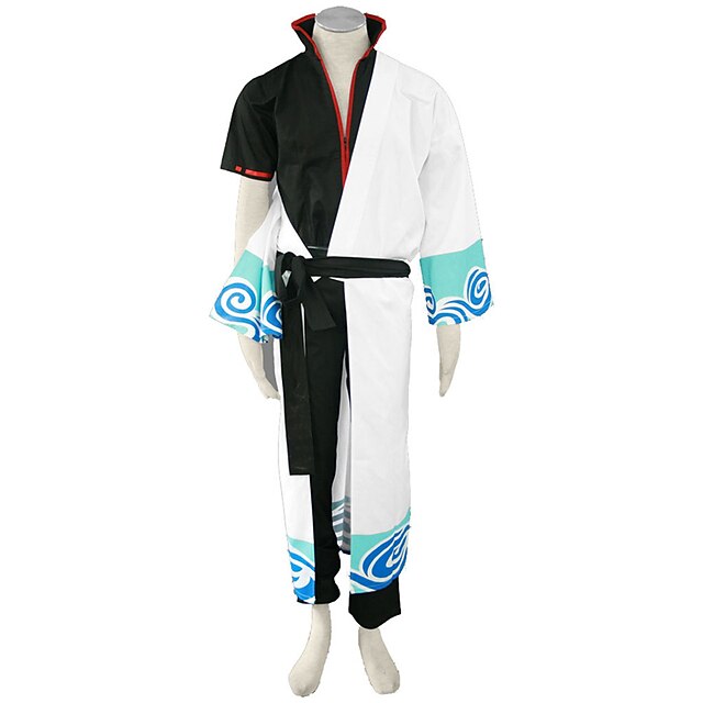  Inspirerad av Gintama Cosplay Animé Cosplay-kostymer cosplay Suits Enfärgad Kappa / Byxor / Skärp Till Herr Halloweenkostymer