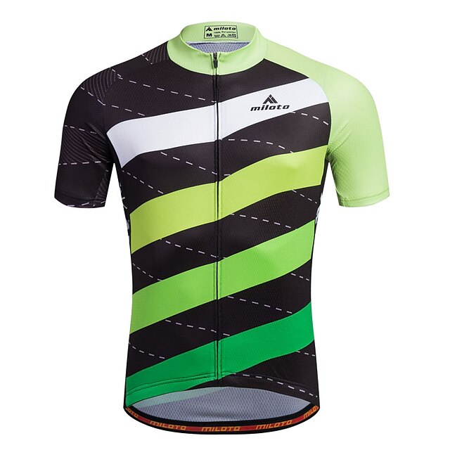  Miloto Hombre Manga Corta Maillot de Ciclismo Verano Poliéster Bicicleta Camisas Sudadera Camiseta / Maillot Ciclismo de Montaña Ciclismo de Pista Secado rápido Transpirable Bandas Reflectantes