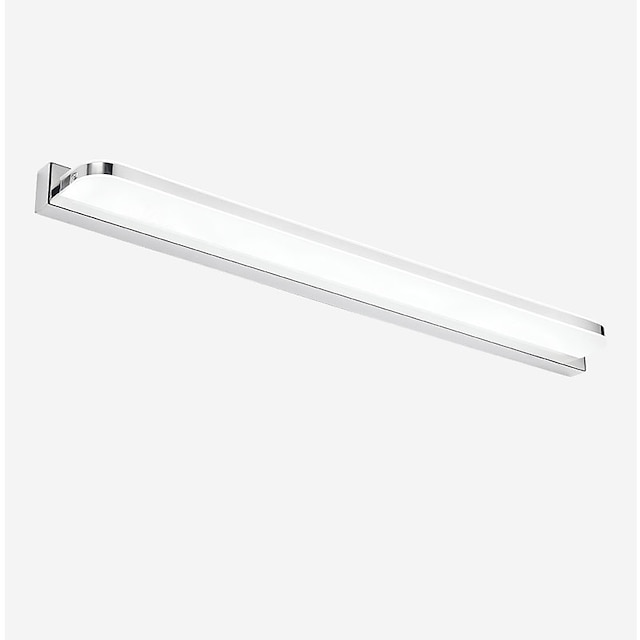 led forfængelighed lys 72cm 16w spejl frontlys mat akryl nuancer badeværelse belysning rustfrit stål væg lys ip44 vandtæt anti-tåge