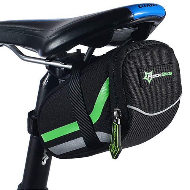  ROCKBROS Fahrrad-Sattel-Beutel Wasserdicht Atmungsaktiv Wasserdichter Reißverschluß Fahrradtasche Nylon Tasche für das Rad Fahrradtasche Camping & Wandern Reiten