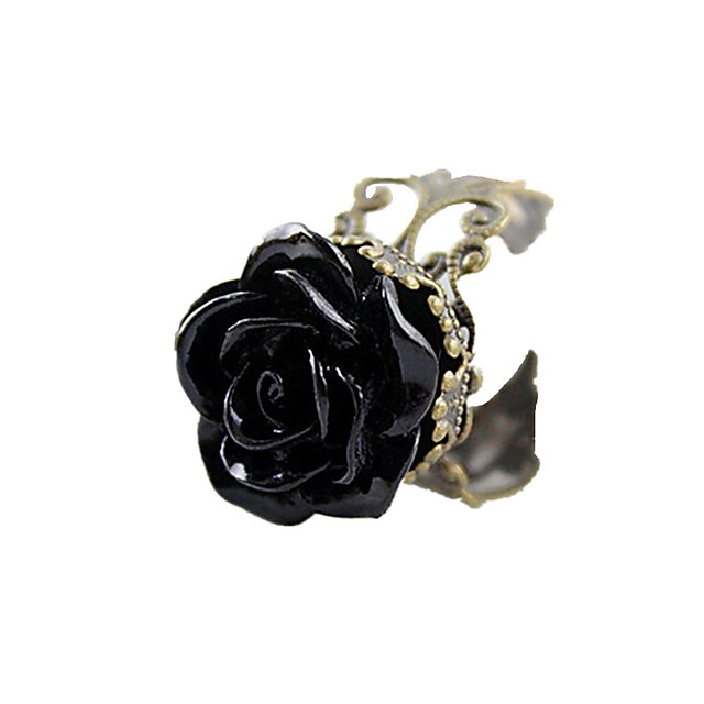  Inel de declarație Resin Negru Teracotă Reșină Aliaj Trandafiri Floare femei Deschis / Pentru femei