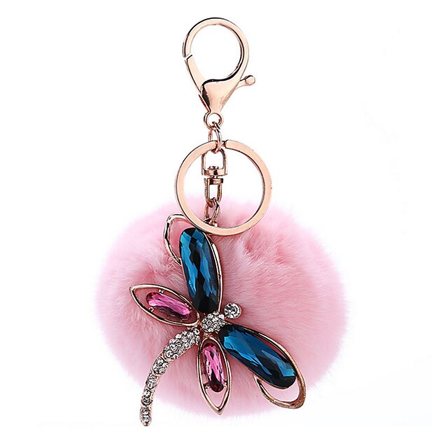  Butterfly Pink and Blue Sphere Metal For Birthday Key Chain