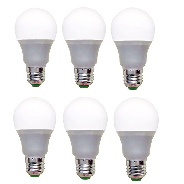  6pcs LED-globepærer 1200 lm E26 / E27 A60(A19) 12 LED perler SMD 2835 Dekorativ Varm hvit Kjølig hvit 220-240 V / 6 stk. / RoHs / CCC / ERP / LVD