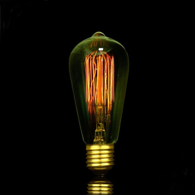  1pc 25 W E26 / E26 / E27 / E27 ST58 Warm White 2300 k Incandescent Vintage Edison Light Bulb 220 V / 85-265 V