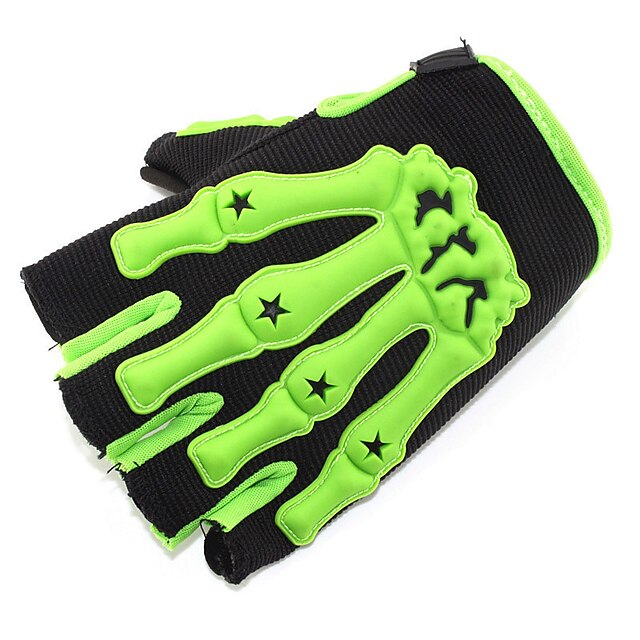  Bike Gloves / Cycling Gloves Tactical Combat Gloves Tactical Breathable Anti-Slip Protective Half Finger Sports Gloves Lycra Mesh Mountain Bike MTB Green for Adults' Outdoor