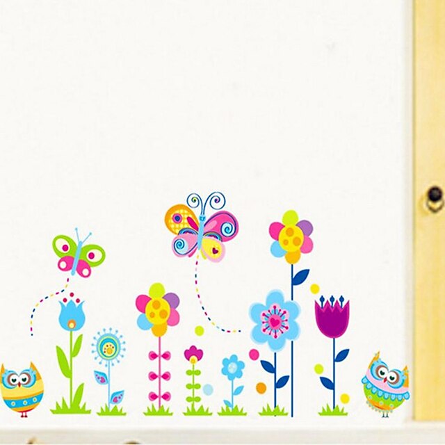  Animaux Floral Botanique Stickers muraux Autocollants muraux animaux Autocollants muraux décoratifs, Vinyle Décoration d'intérieur Calque