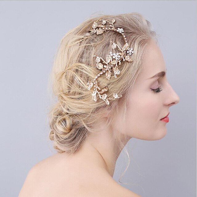  Alloy Hair Clip Headpiece Wedding Party Elegant Feminine Style