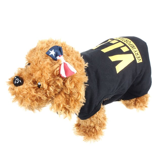  Kissa Koira T-paita Koiran vaatteet Musta Oranssi Keltainen Asu Puuvilla Kirjain ja numero Rento / arki Muoti XS S M L