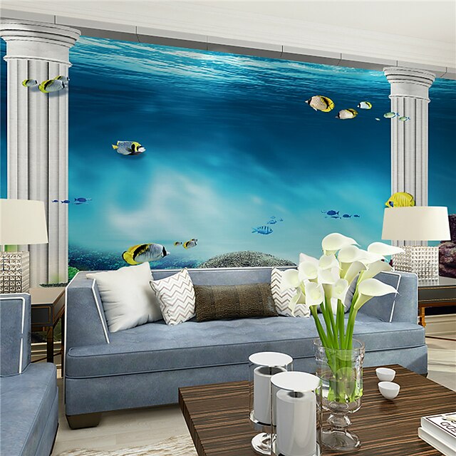  Art Deco Home Decoration Contemporary Wall Covering, Canvas Material Adhesive required Mural, Room Wallcovering