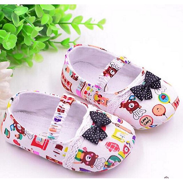  Kids' Baby Shoes Fabric First Walkers Loafers & Slip-Ons For Casual White