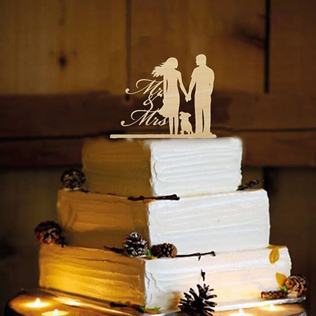  Figurky na svatební dort Motýlí motiv Klasický pár Pryskyřice Svatební s 1 pcs OPP