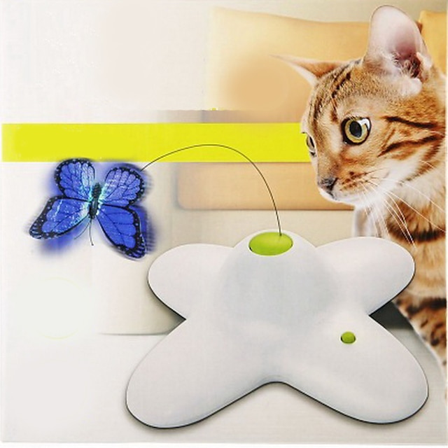  Jogos para Gatos Dog Play Toy Gato Gatinho Electrónico Borboleta Plástico Dom Brinquedo de estimação Pet Play