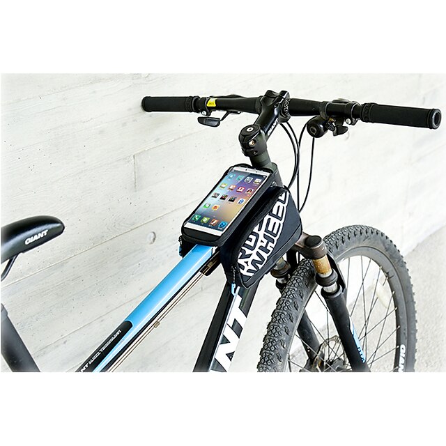  ROSWHEEL Kännykkäkotelo Pyörän 5.5 inch Kosketusnäyttö Vedenkestävä Heijastinraidat Pyöräily varten iPhone 8 Plus / 7 Plus / 6S Plus / 6 Plus iPhone X Musta Oranssi