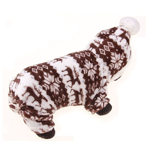  Σκύλος Φούτερ με Κουκούλα Φόρμες Ρούχα κουταβιών Άνθινο / Βοτανικό Διατηρείτε Ζεστό Αθλήματα Χειμώνας Ρούχα για σκύλους Ρούχα κουταβιών Στολές για σκύλους Αναπνέει Καφέ Στολές