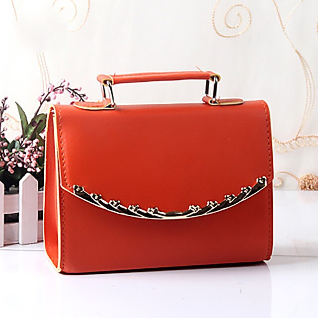  Women Bags All Seasons PU Shoulder Bag Bowknot Rivet for Event/Party Shopping Casual Sports Formal Outdoor Office & Career Yellow Fuchsia