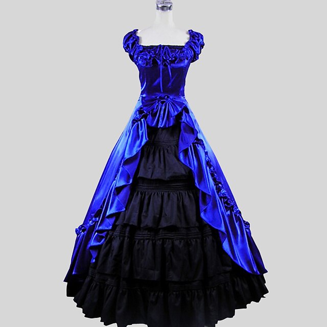  Maria Antonietta robe de vacances Robe de bal Japonais Costumes de Cosplay Bleu