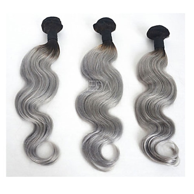  3 csomag Brazil haj Hullámos haj Klasszikus Emberi haj 300 g Az emberi haj sző Ombre Emberi haj sző Human Hair Extensions / 8A