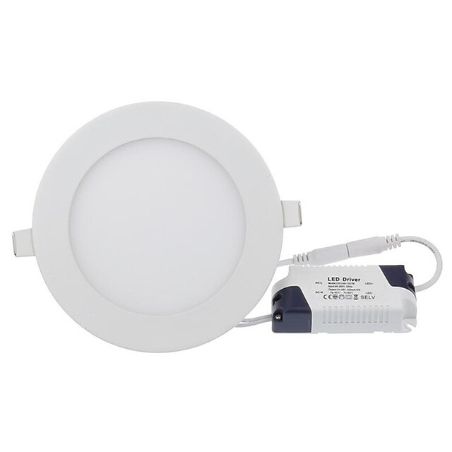  1pc 6W 600lm Round LED Panel Light 30leds Warm/Cool White Color Recessed Panel Lighting Ultra thin Down Light for Hotel AC85-265V