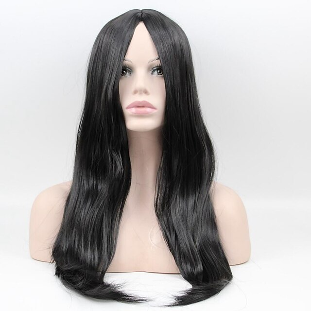  Synthetic Wig Straight Straight Wig Long Very Long Natural Black Synthetic Hair Women's Black