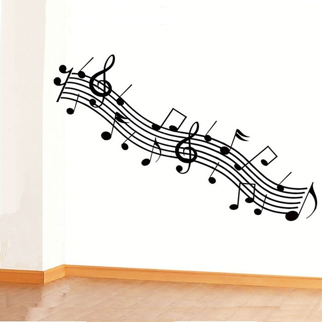  Botanical Music Wall Stickers Plane Wall Stickers Decorative Wall Stickers Material Re-Positionable Home Decoration Wall Decal