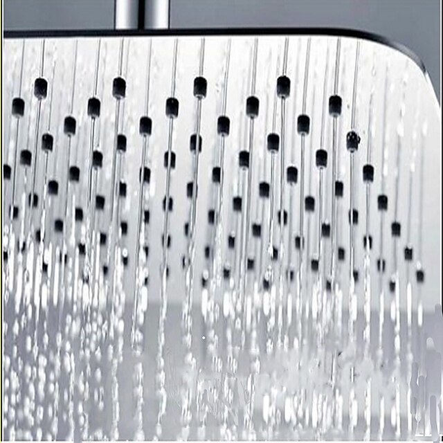  Shower Faucet Set - Handshower Included Contemporary Chrome Brass Valve Bath Shower Mixer Taps / Two Handles Three Holes