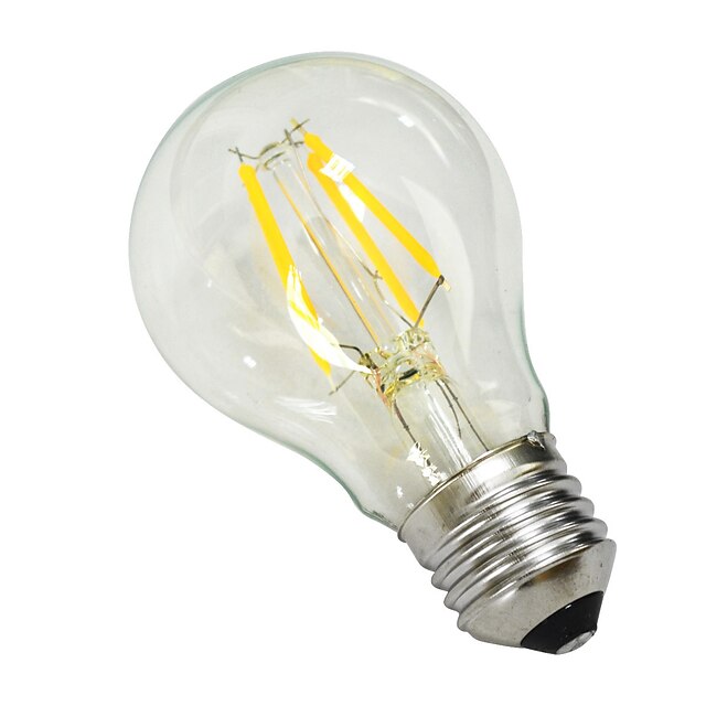  1pc 4 W LED Filament Bulbs 380 lm E26 / E27 A60(A19) 4 LED Beads COB Decorative Cold White 220-240 V / 1 pc / RoHS