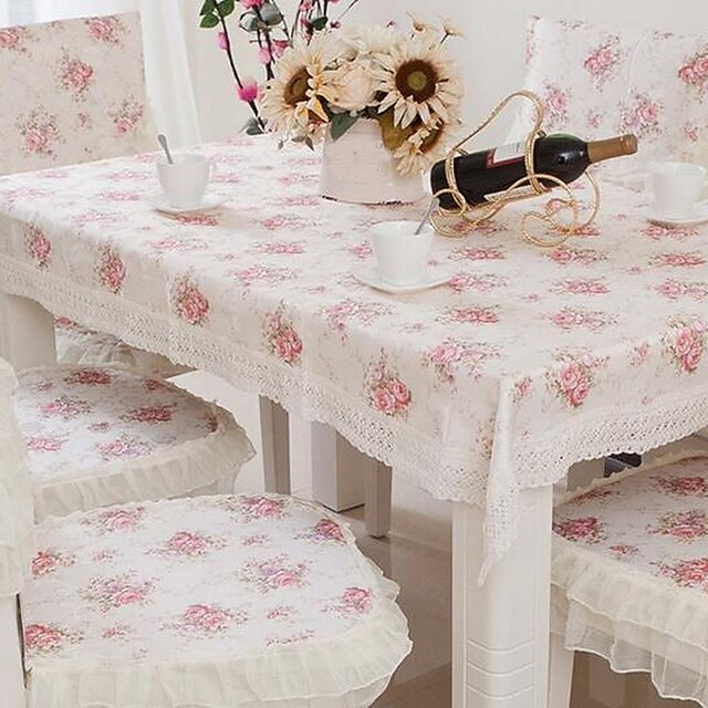  Neliö Kukka Patterned Table Cloths , Polyesteri materiaali Hotel ruokapöytä