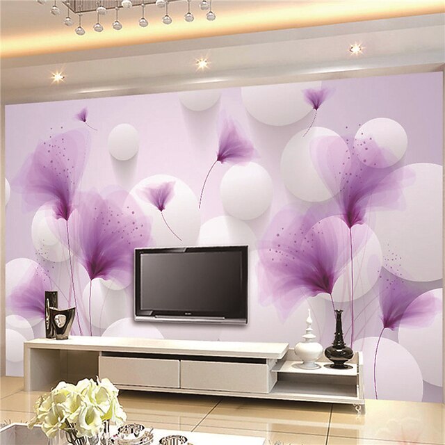  Mural Wallpaper Wall Sticker Covering Print Adhesive Required 3D Effect Flower Balloon Canvas Home Décor