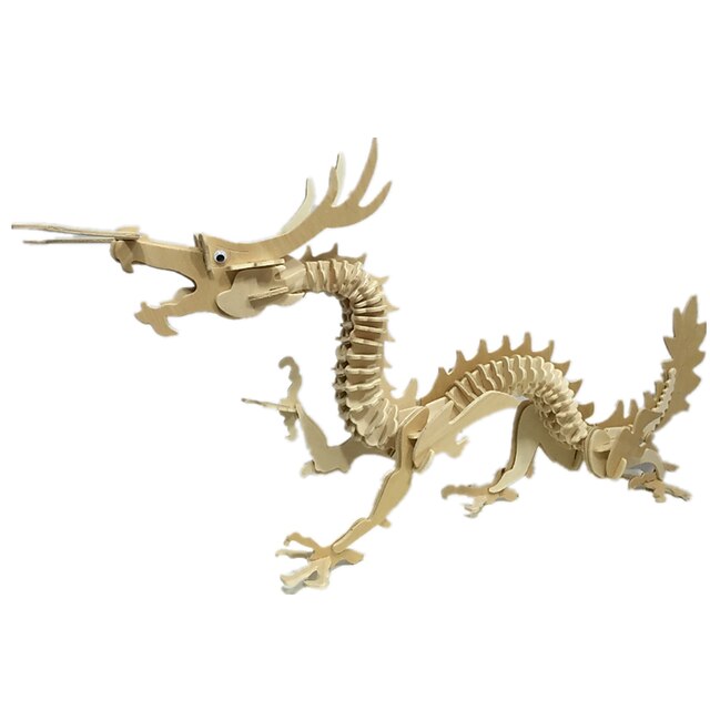  3D Puzzle Model Building Kit Wooden Model Dragon Novelty Wooden 1 pcs Kid's Adults' Boys' Girls' Toy Gift