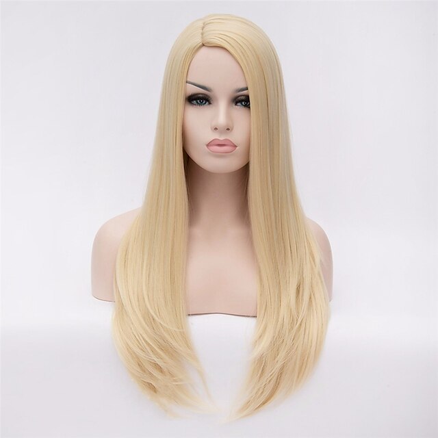  Synthetic Wig Straight Blonde Synthetic Hair Blonde Wig Women's Long / Very Long Capless