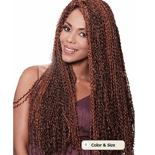  Cabelo para Trançar Encaracolado / Deep Twist Tranças Encaracoladas / Extensões de Cabelo Natural 100% cabelo kanekalon / Kanikalon 50 raízes Tranças de cabelo Diário