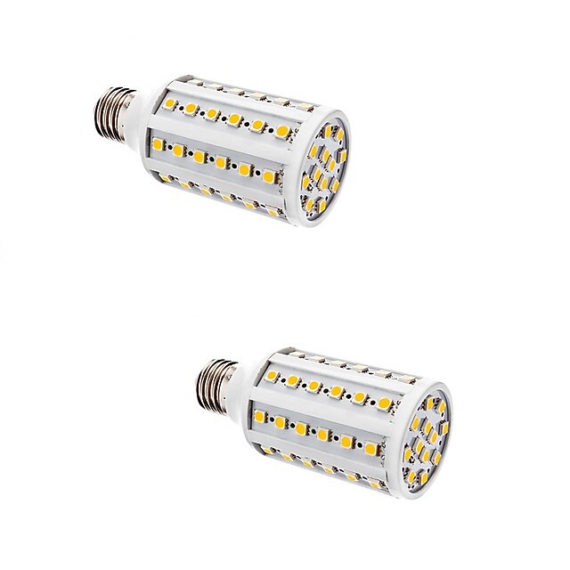  Żarówki LED kukurydza 880 lm E26 / E27 T 60 Koraliki LED SMD 5050 Ciepła biel 220-240 V / 2 szt.