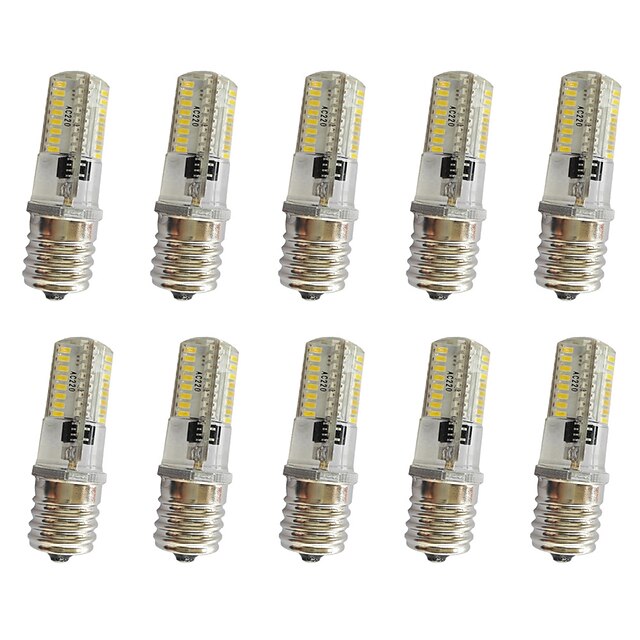  10pcs 3W 280-300lm E17 LED-maissilamput T 64 LED-helmet SMD 3014 Himmennettävissä Lämmin valkoinen / Kylmä valkoinen 220V / 85-265V