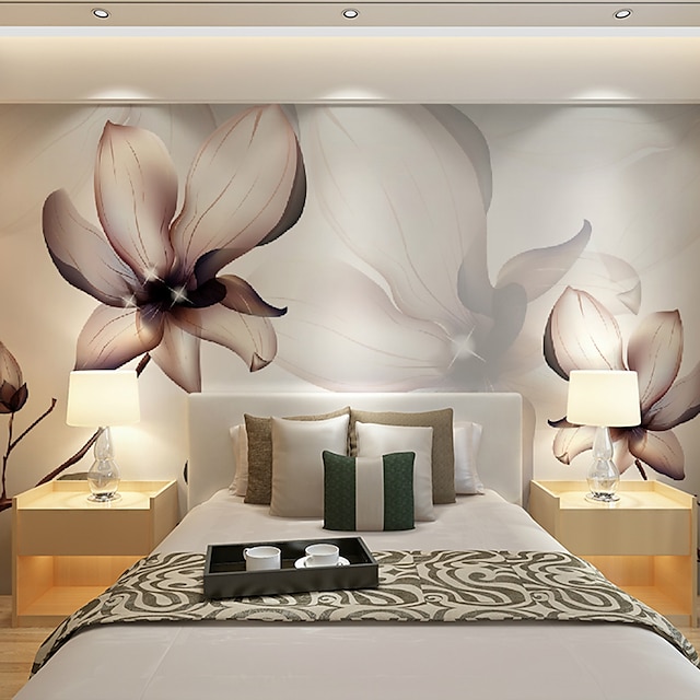  Floral Art Deco 3D Taustakuva Kotiin Nykyaikainen Seinäpinnat , Kanvaasi materiaali liima tarvitaan Seinämaalaus , huoneen Tapetit
