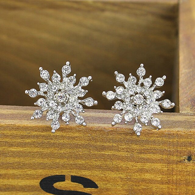  Women's Crystal Stud Earrings Earrings Jewelry Gold / Silver For Wedding Party Halloween