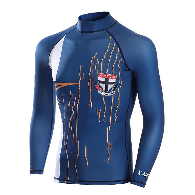  Dive&Sail Men's Rash Guard Elastane Thermal Warm SPF50 UV Sun Protection Long Sleeve Swimming Diving Snorkeling / Breathable / Quick Dry / Quick Dry / Breathable