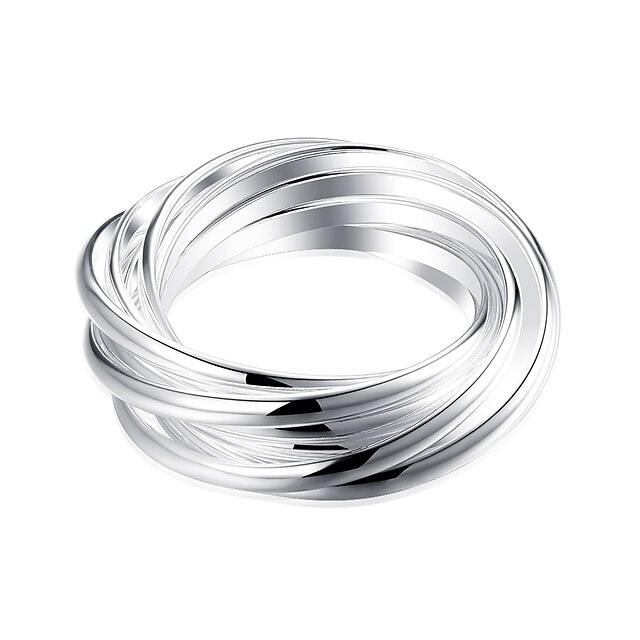  Dame Ring Smykker Sølv Kobber Sølvplett Legering Rund Geometrisk Form Uregelmessig Personalisert Luksus Geometrisk Unikt design Klassisk